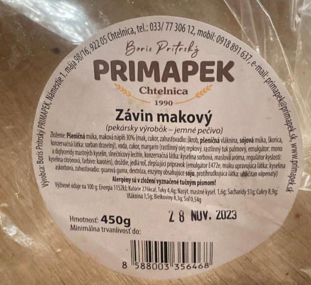 Fotografie - Závin makový Primapek