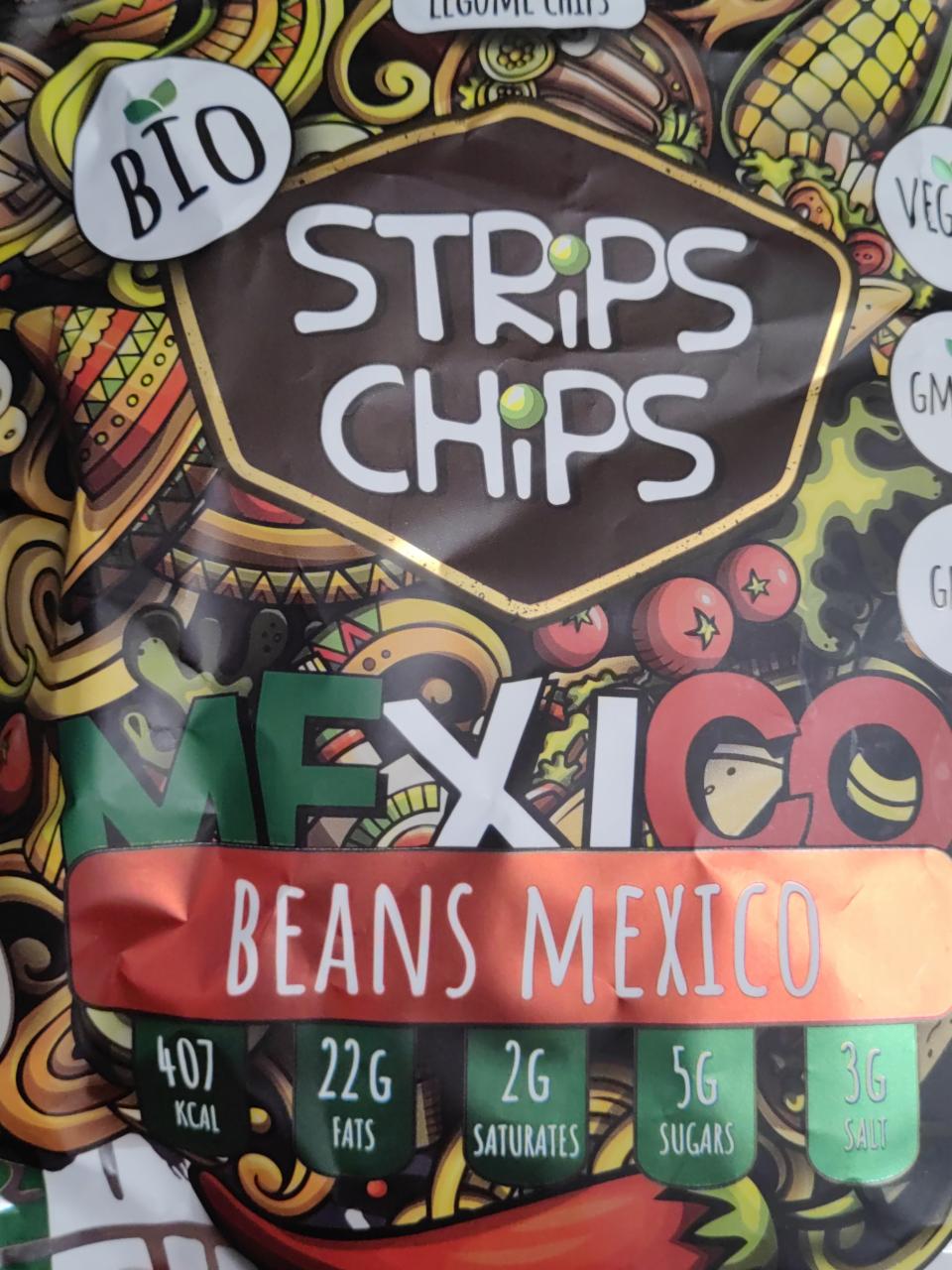 Fotografie - strips chips beans mexico