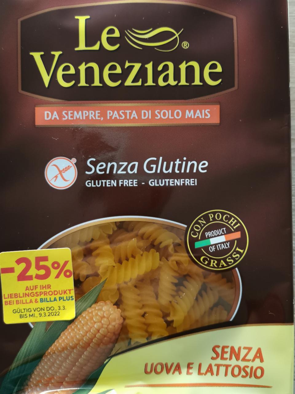 Fotografie - Le Veneziane Pasta di solo mais Senza Glutine