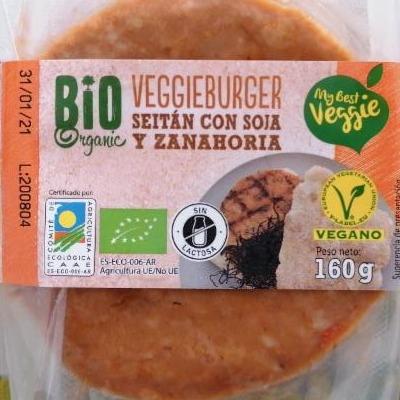 Fotografie - BIO Organic Veggieburger seitan con soya y zanahoria 