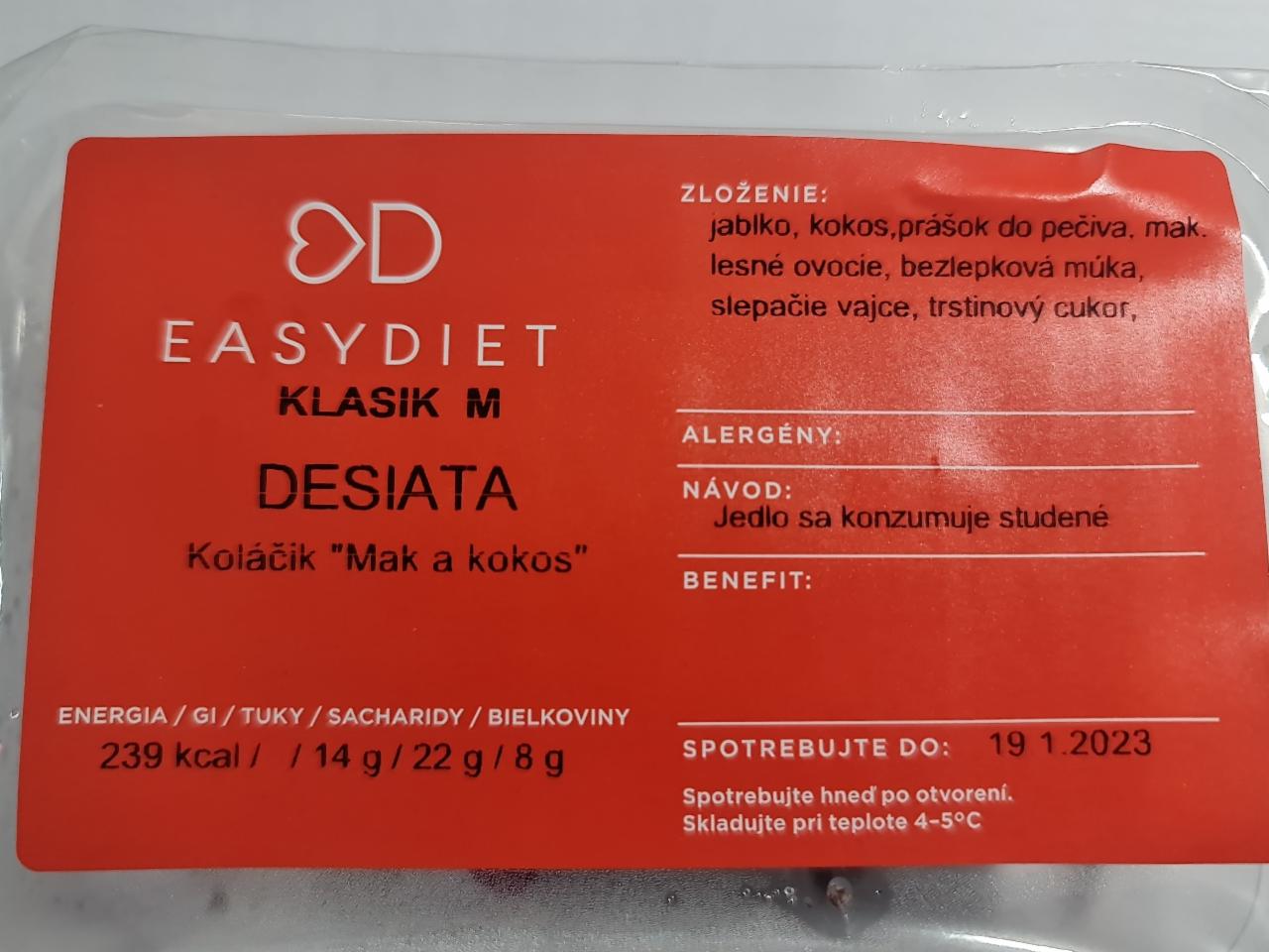 Fotografie - Koláčik mak a kokos EasyDiet