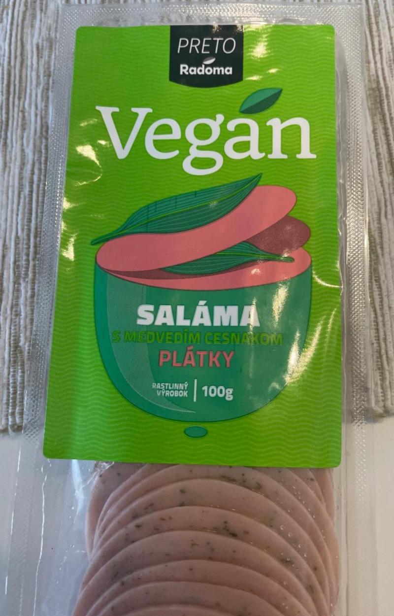 Fotografie - Vegan Saláma s medvedím cesnakom plátky Preto Radoma