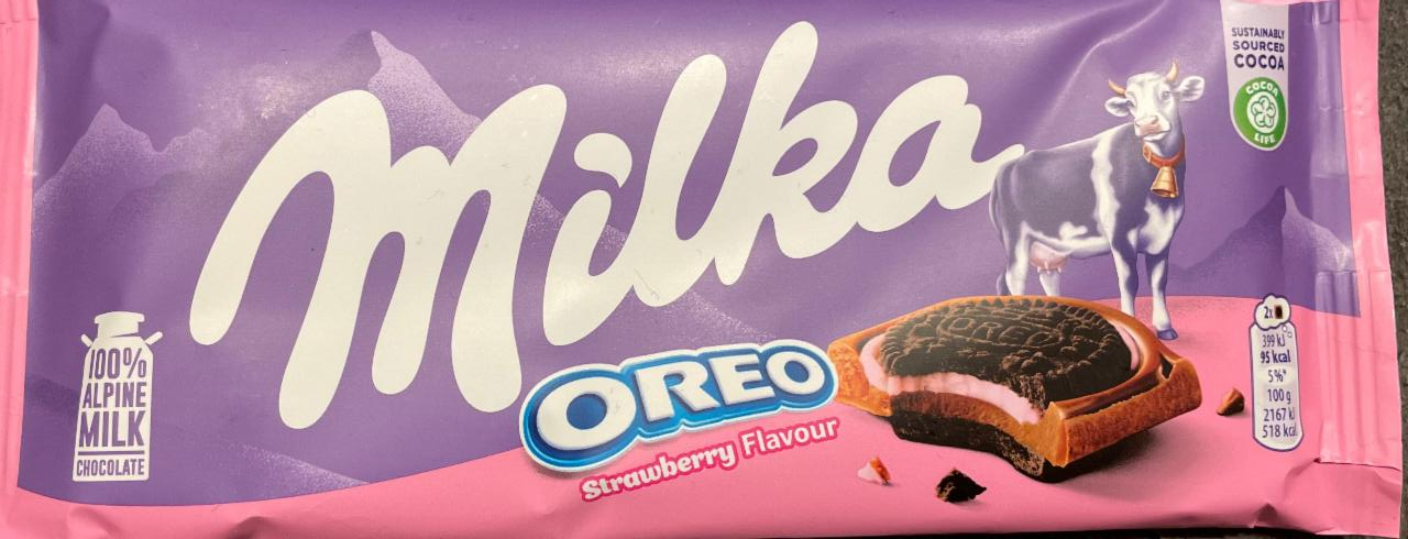 Fotografie - Milka Oreo strawberry flavour