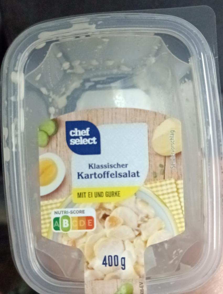 Klassischer Kartoffelsalat mit ei und gurke Chef Select - kalórie, kJ a  nutričné hodnoty