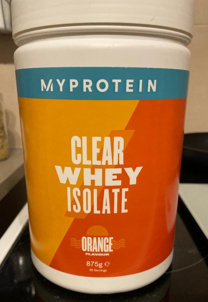 Fotografie - Clear Whey Isolate Orange flavour MyProtein