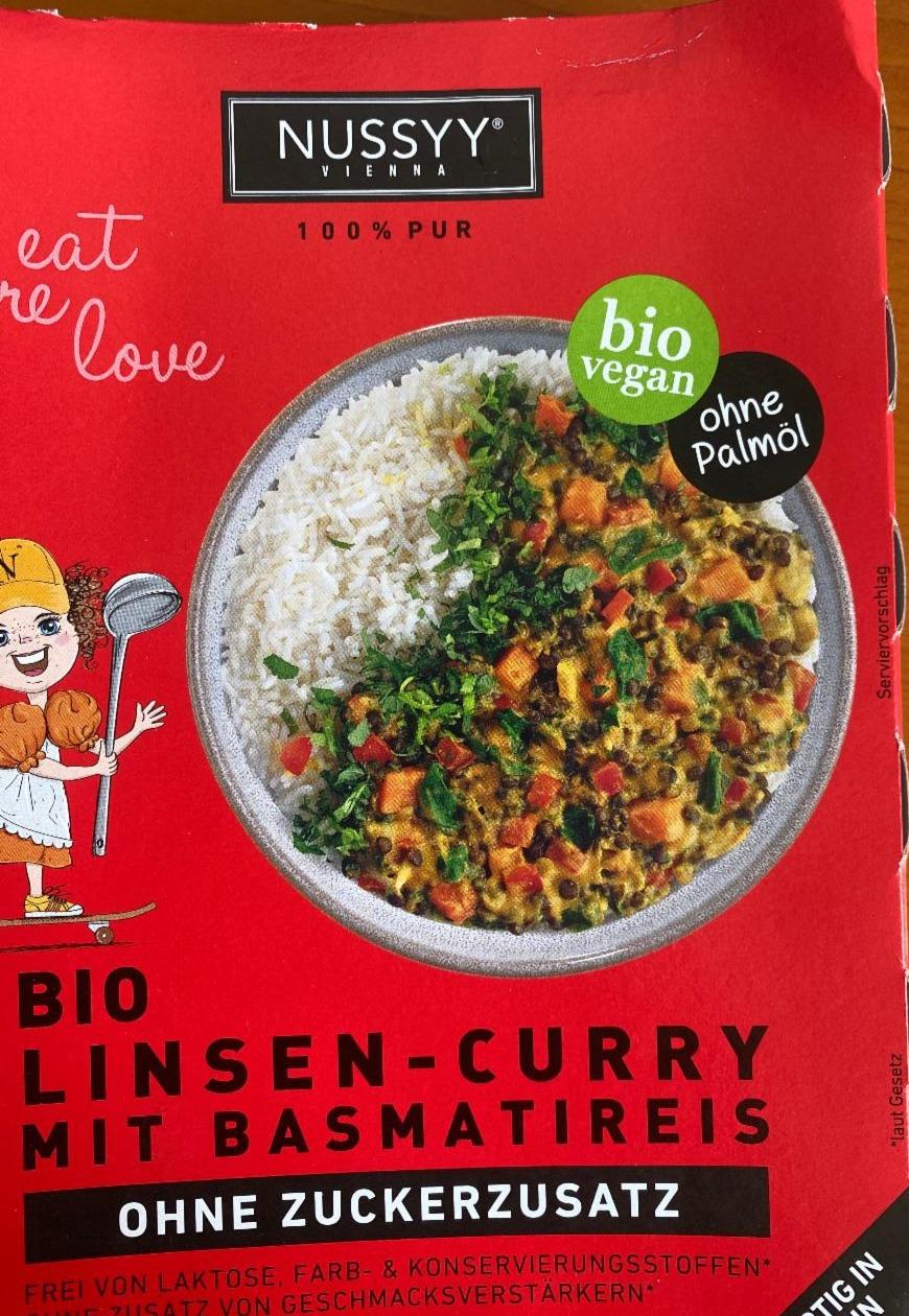 Fotografie - Bio linsen - curry mit basmatireis Nussyy