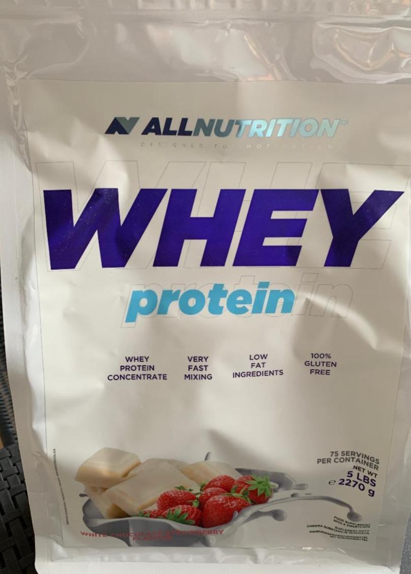 Fotografie - whey protein white chocolate raspberry Allnutrition