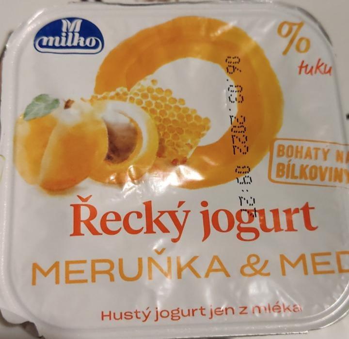 Fotografie - grécky jogurt marhuľa a med 0% Milko