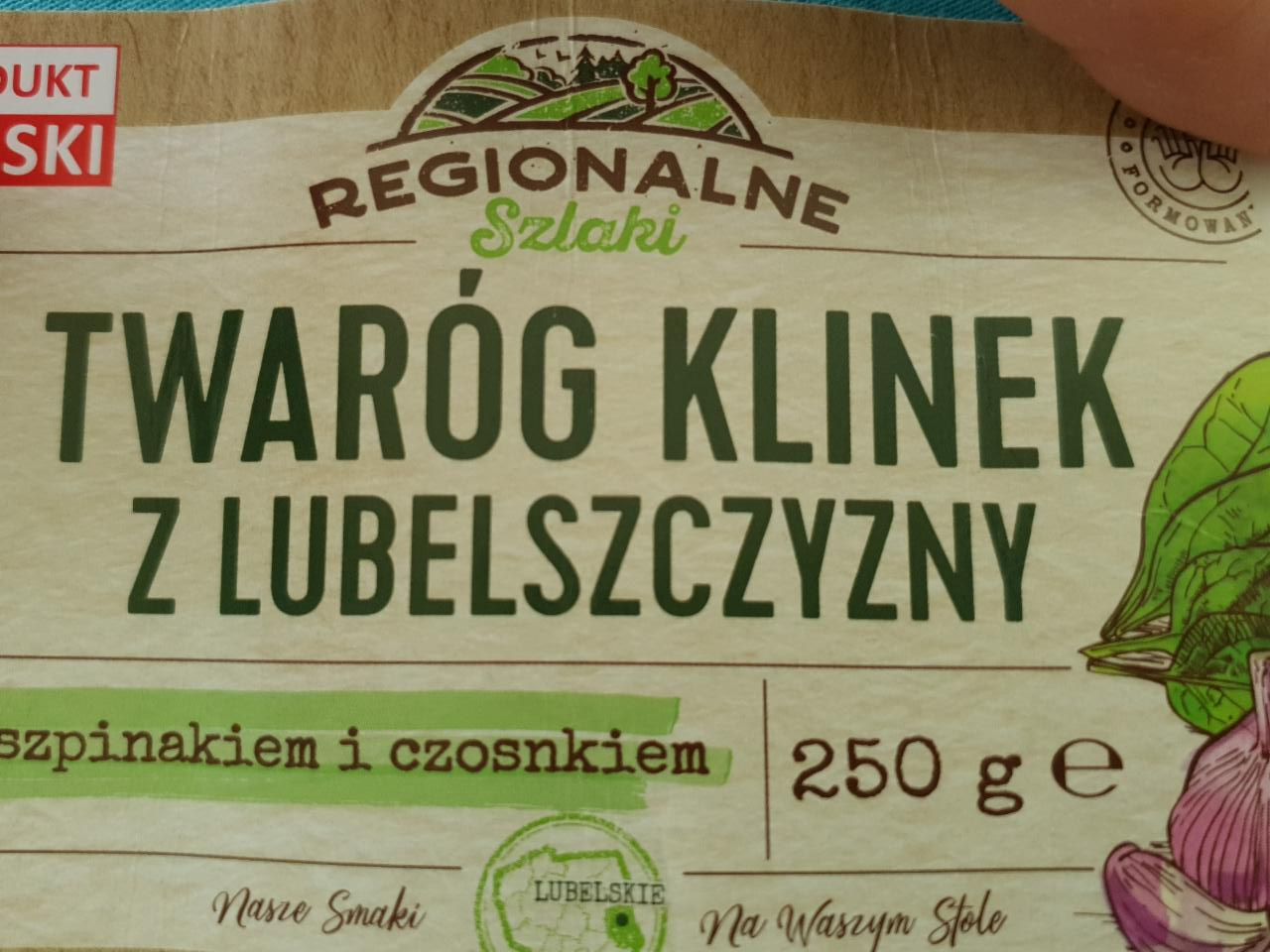 Fotografie - Twaróg klinek z lubelszczyzny ze szpinakiem i czosnkiem