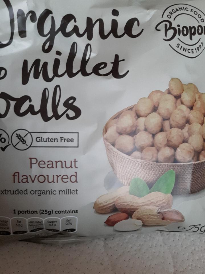 Fotografie - Organic millet balls Peanut flavoured