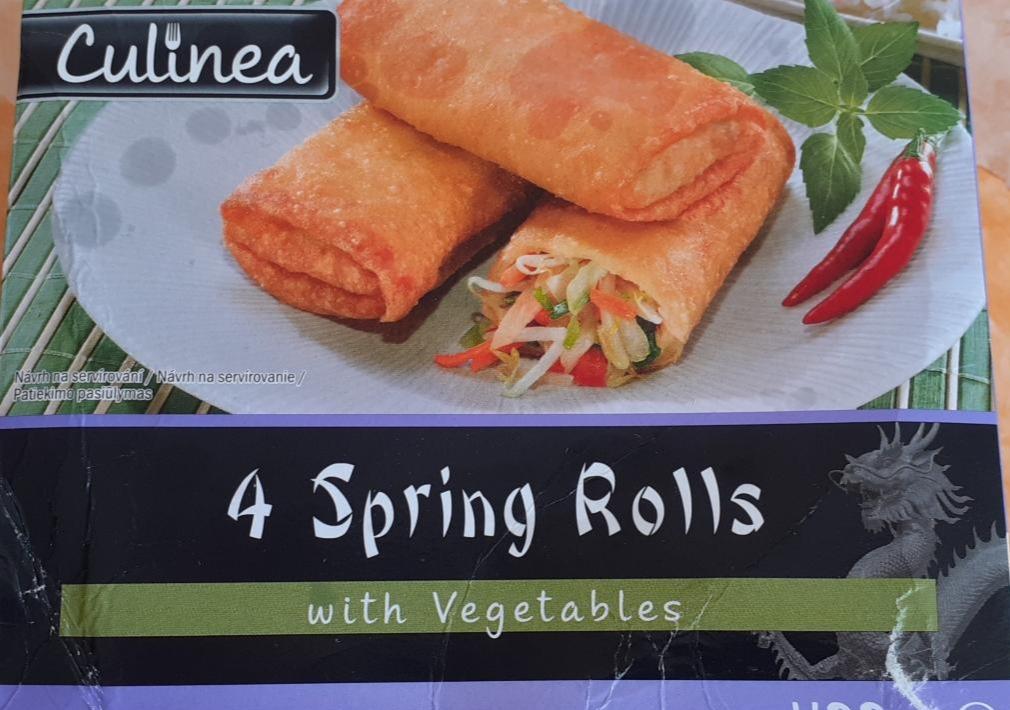 4 Spring rolls with vegetables Culinea - kalórie, kJ a nutričné hodnoty | Billiger Donnerstag
