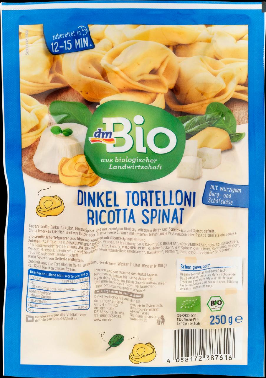 Fotografie - Dinkel Tortelloni Ricotta Spinat dmBio