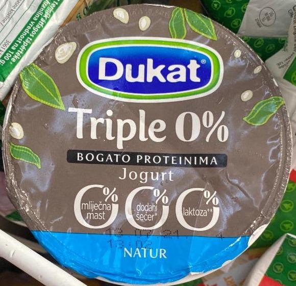 Fotografie - dukat Triple 0% jogurt