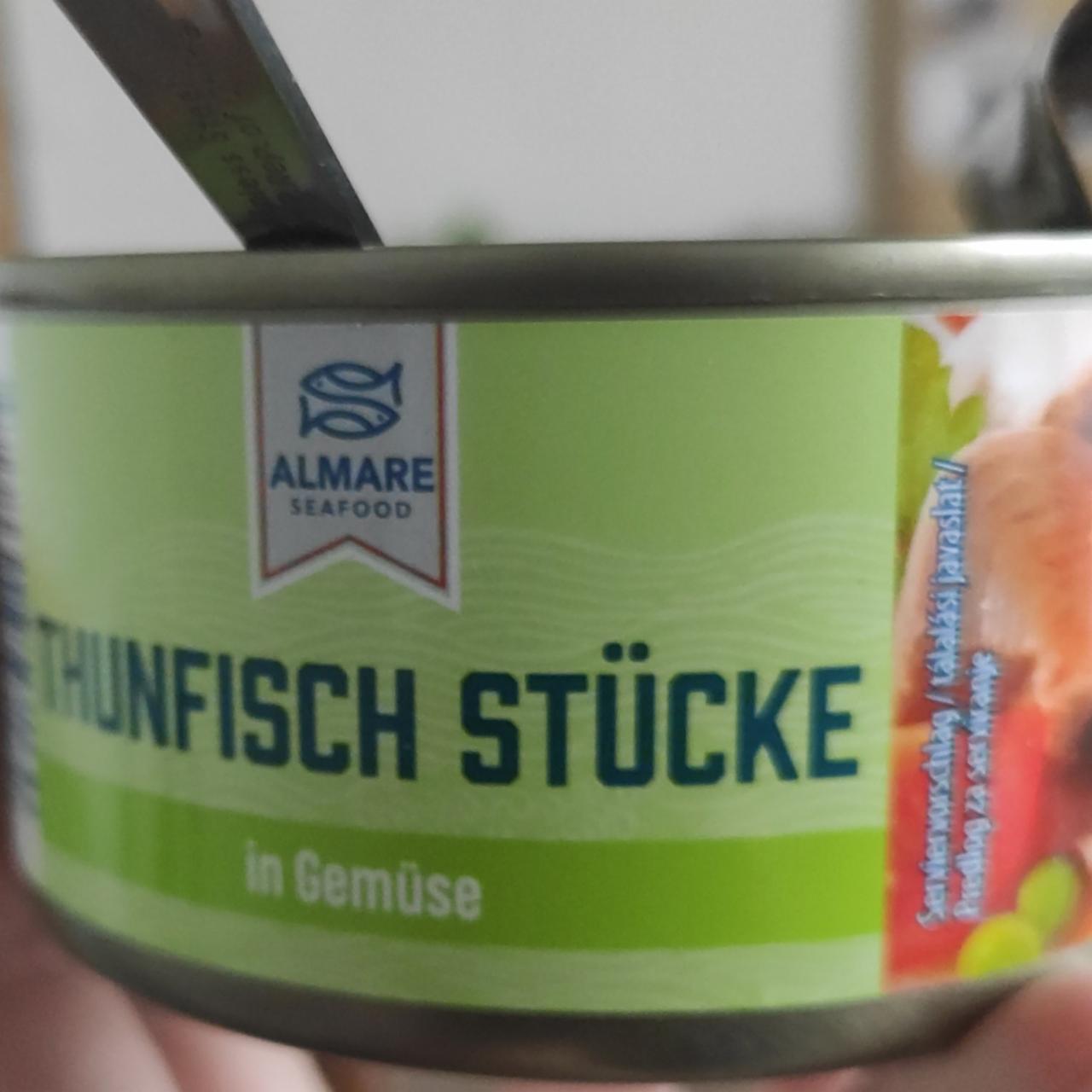 Fotografie - Thunfisch stücke in Gemüse Almare Seafood