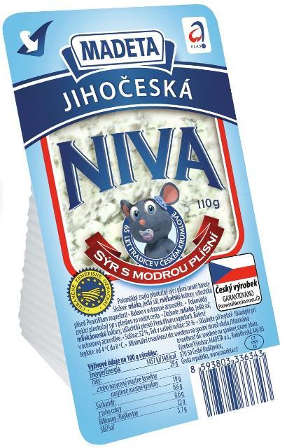Fotografie - Jihočeská niva sýr s modrou plísní Madeta