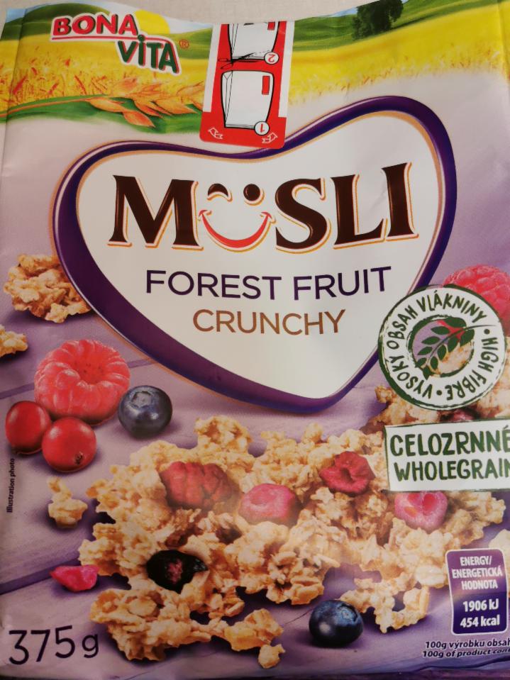 Fotografie - müsli forest fruit crunchy Bonavita