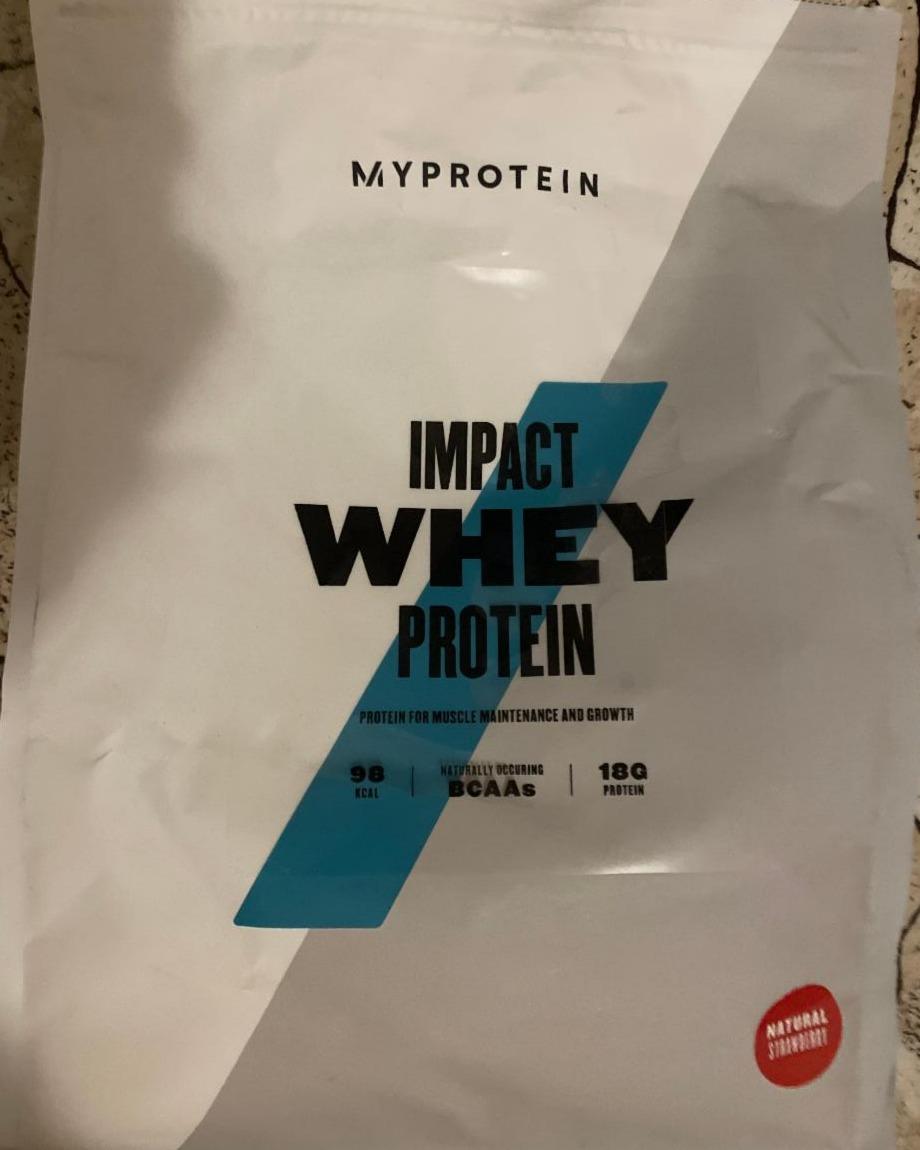 Fotografie - Impact whey protein Natural Strawberry MyProtein