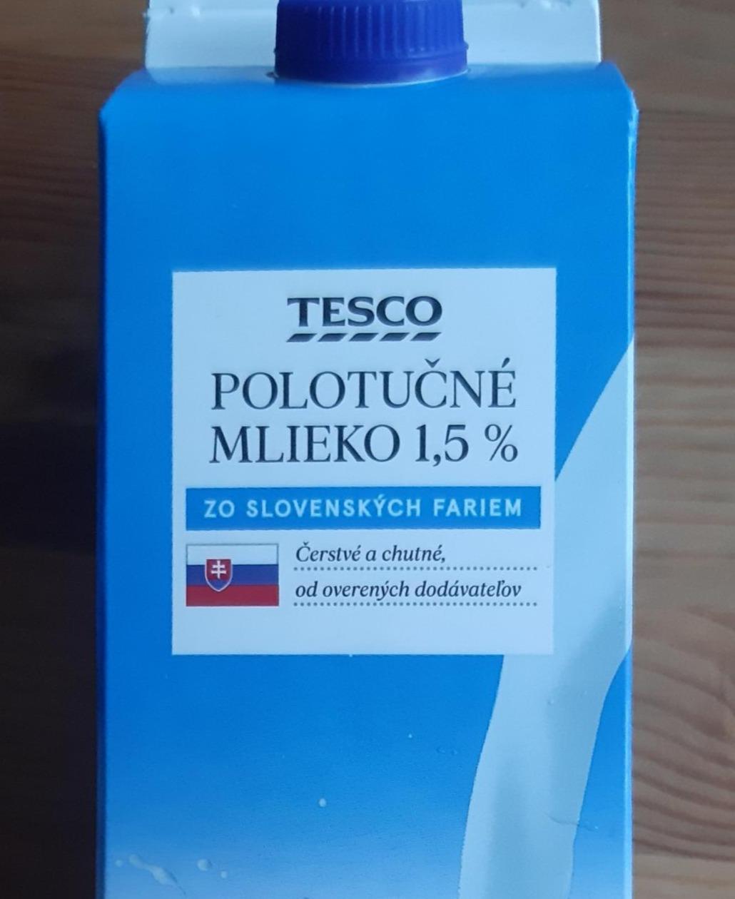 Fotografie - Polotučné mlieko 1,5 % Tesco