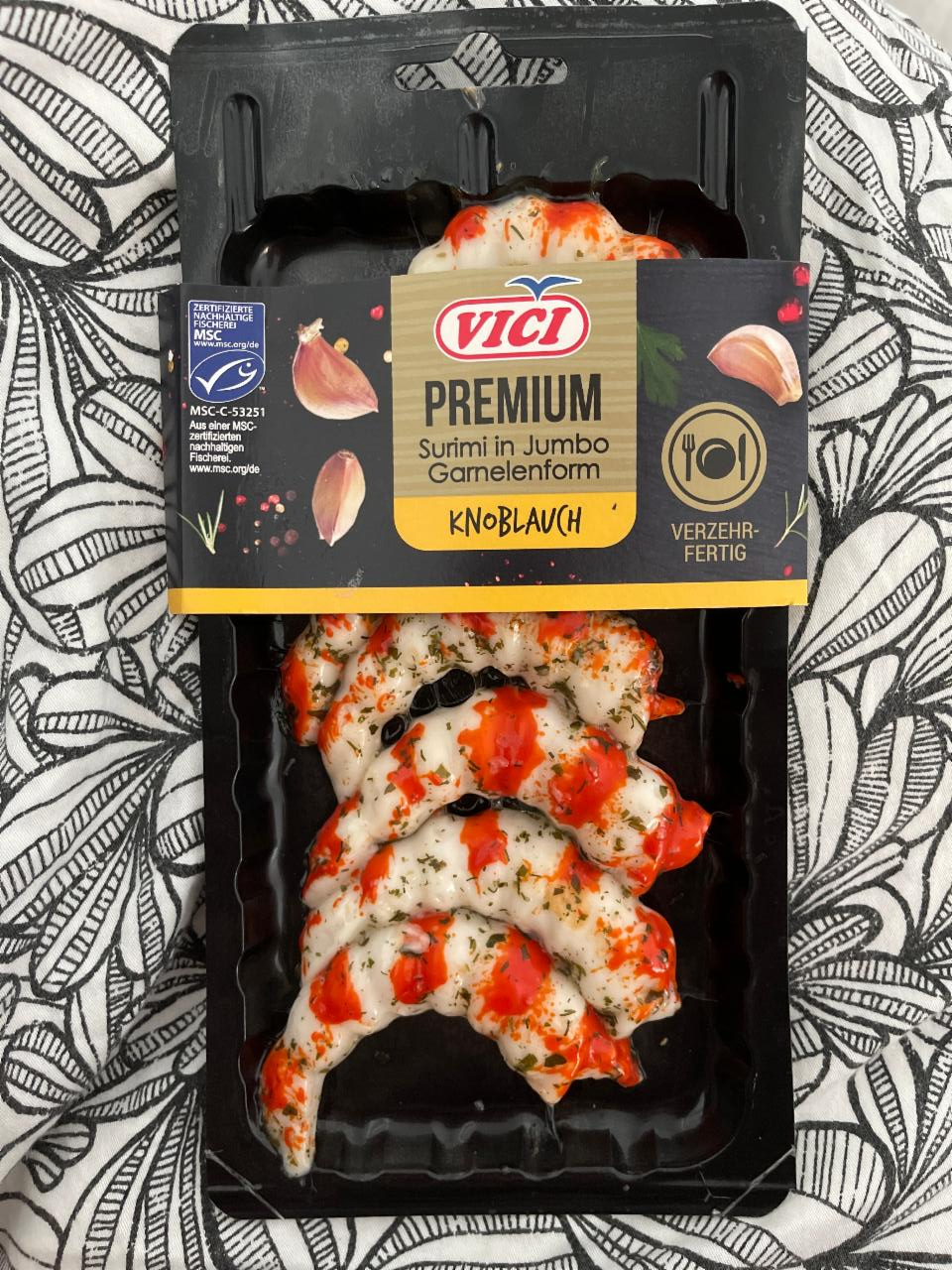 Fotografie - Surimi in Jumbo Garnelenform Knoblauch Vici Premium