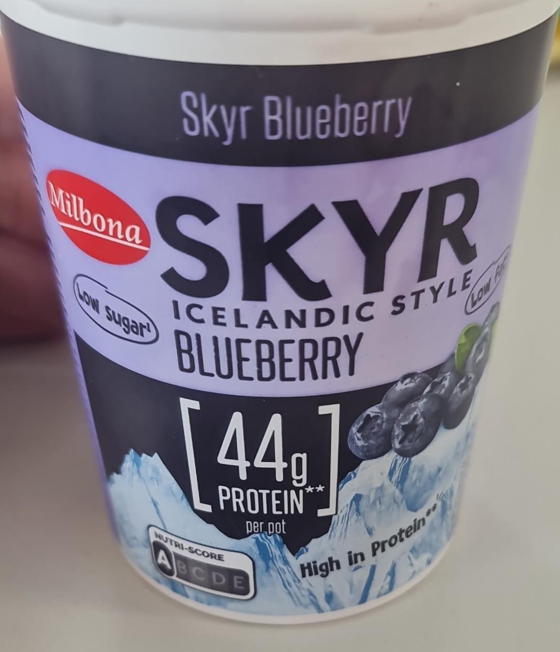 Fotografie - Skyr Icelandic style Blueberry Milbona
