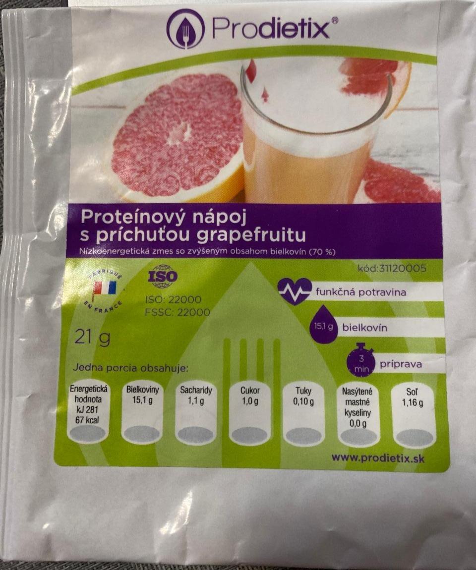 Fotografie - Proteínový nápoj s príchuťou grapefruitu Prodietix