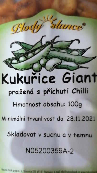 Fotografie - Kukurice Giant pražená s príchutí Chilli