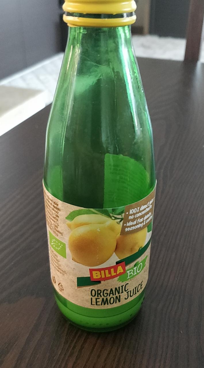 Fotografie - Billa organic Lemon juice
