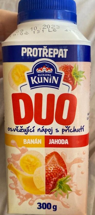 Fotografie - Duo osvěžující nápoj s příchutí banán jahoda Kunín