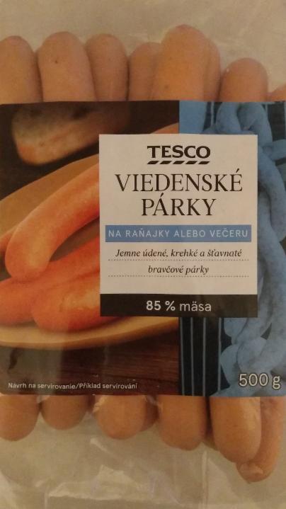 Fotografie - Viedenské párky 85% mäsa Tesco