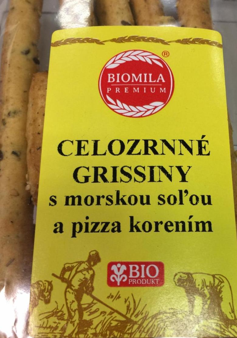 Fotografie - BIOMILA Celozrnné grissiny s morskou soľou a pizza korením bio