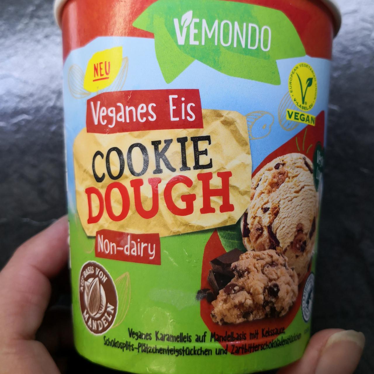 Veganes Eis cookie dough Vemondo Lidl AT - kalórie, kJ a nutričné ...