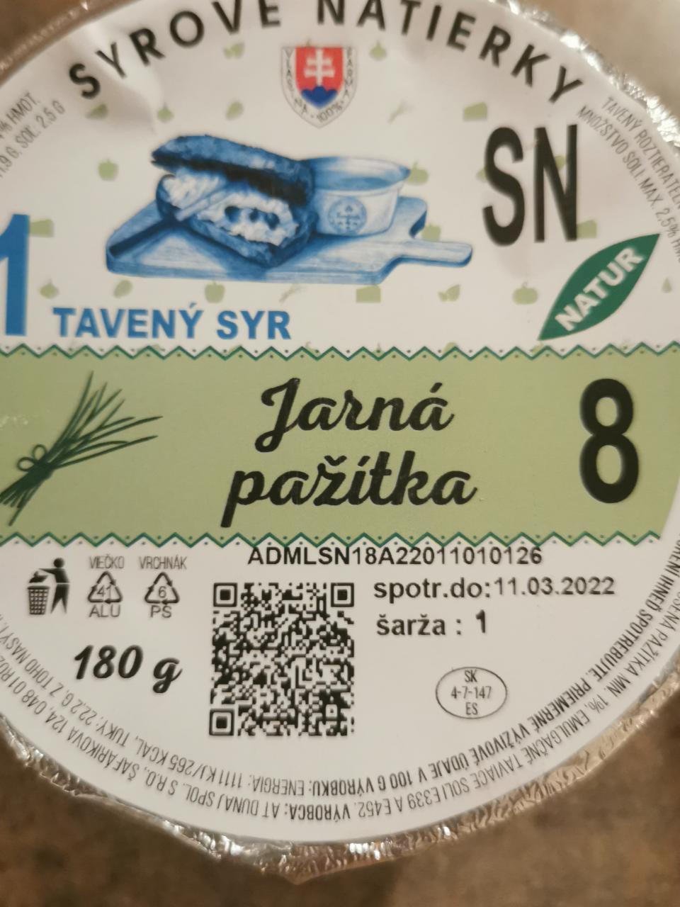 Fotografie - Tavený syr Jarná pažítka Farmfoods 