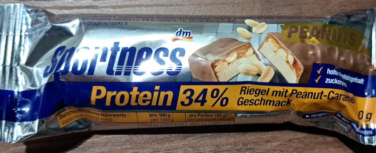 Fotografie - Eiweiß-Riegel 34 % Peanut-Caramel-Geschmack Sportness