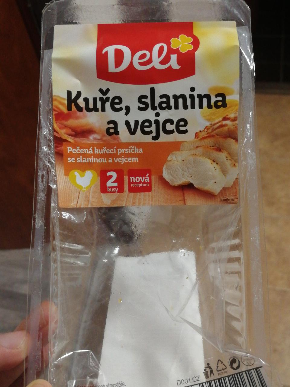 Fotografie - kura slanina a vajce deli