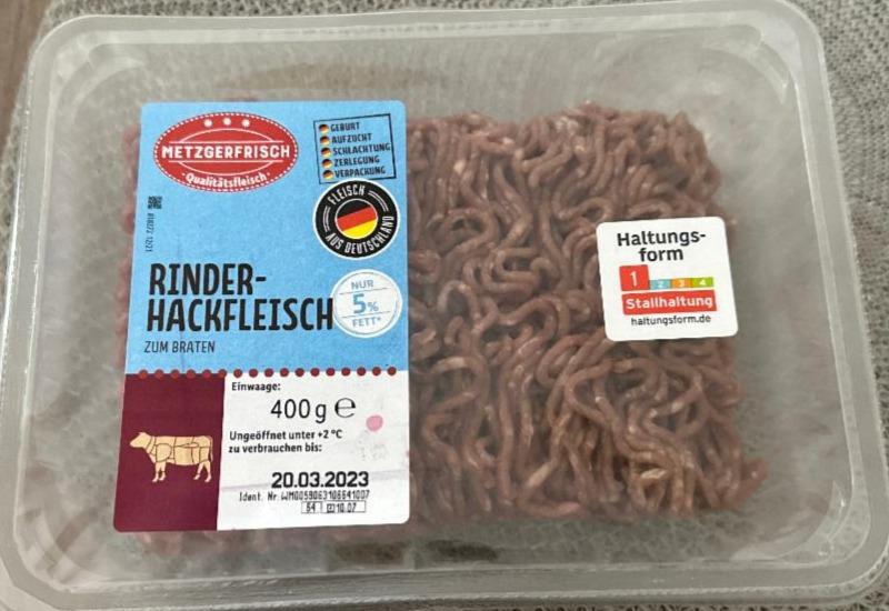 Fotografie - Rinder-Hackfleisch 5% Fett Metzgerfrisch