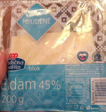 Fotografie - Eidam 45% blok neúdený Coop Jednota