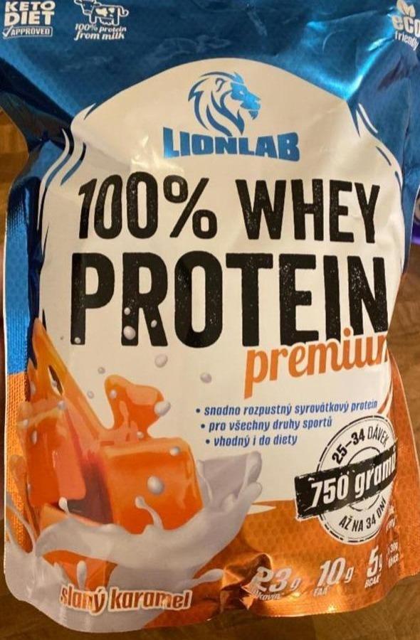 Fotografie - 100% Whey Protein Premium slaný karamel Lionlab