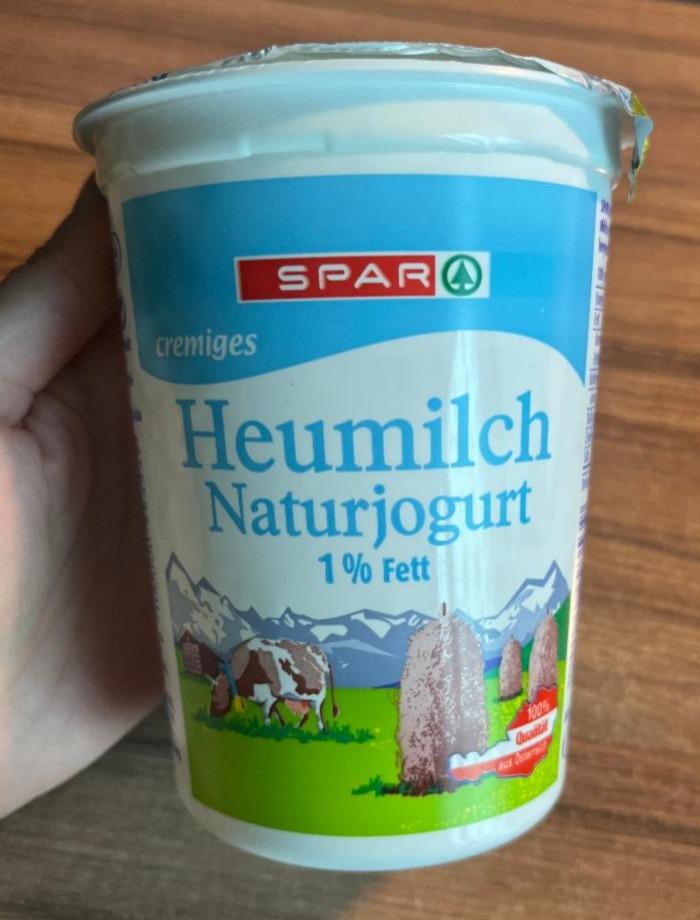 Fotografie - Heumilch Naturjogurt 1% Fett Spar