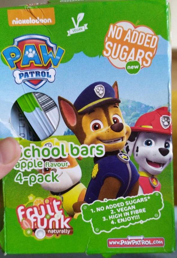 Fotografie - Fruit Funk School bar apple flavour Paw Patrol