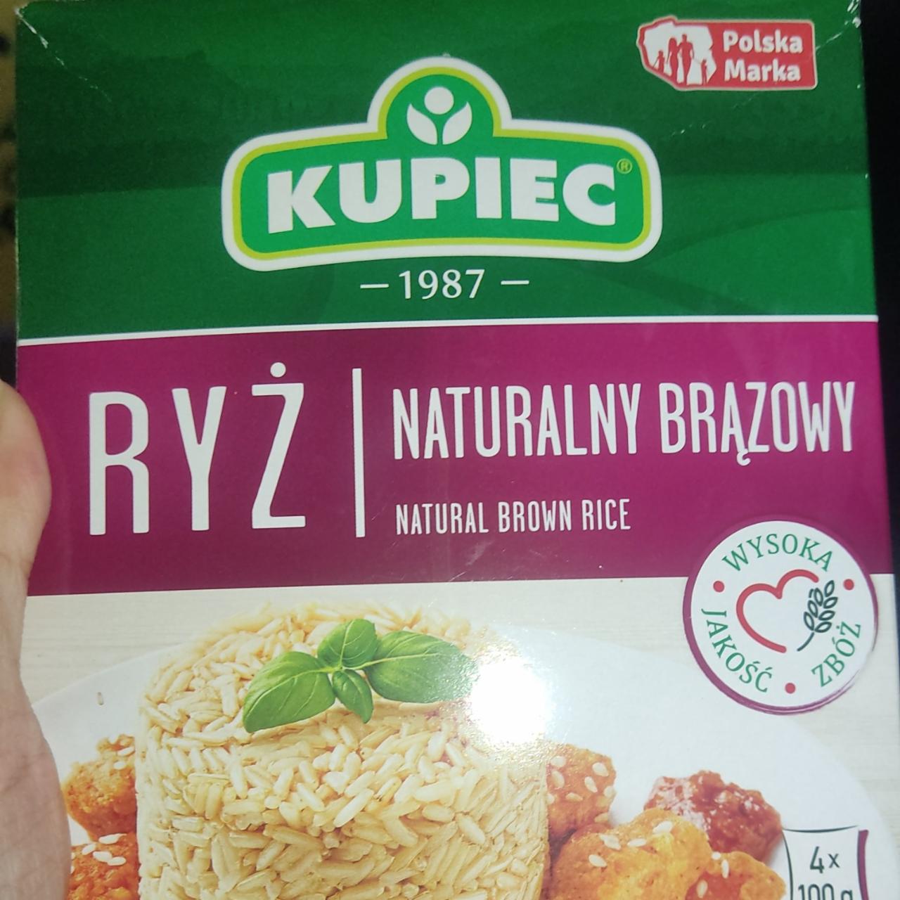 Fotografie - Ryż naturalny brazowy Kupiec