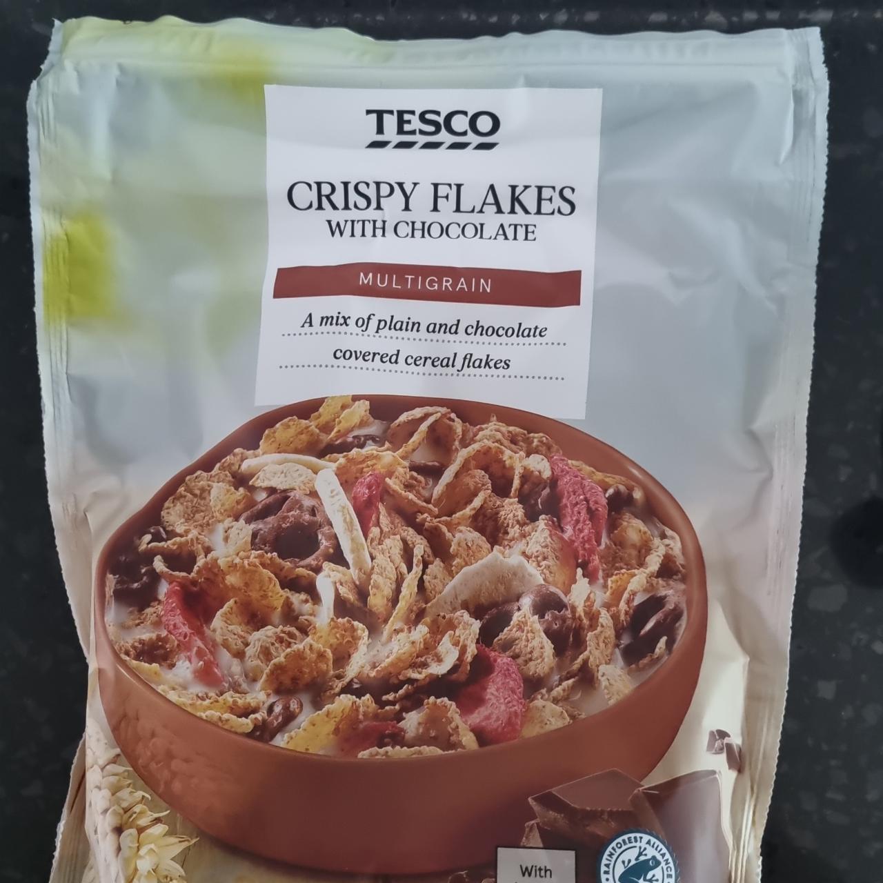 Fotografie - Crispy flakes with chocolate Multigrain Tesco