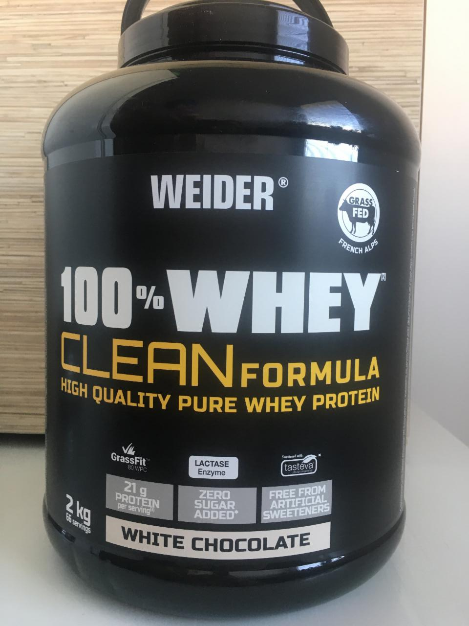 Fotografie - 100% Whey Clean formula White Chocolate Weider