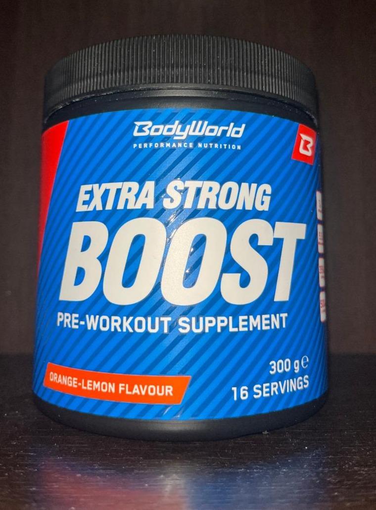 Fotografie - Extra Strong Boost Pre-workout supplement Orange-Lemon BodyWorld