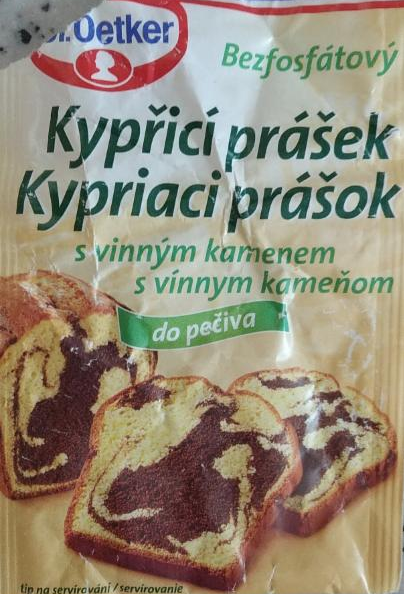 Fotografie - Kypriaci prášok s vínnym kameňom Dr.Oetker