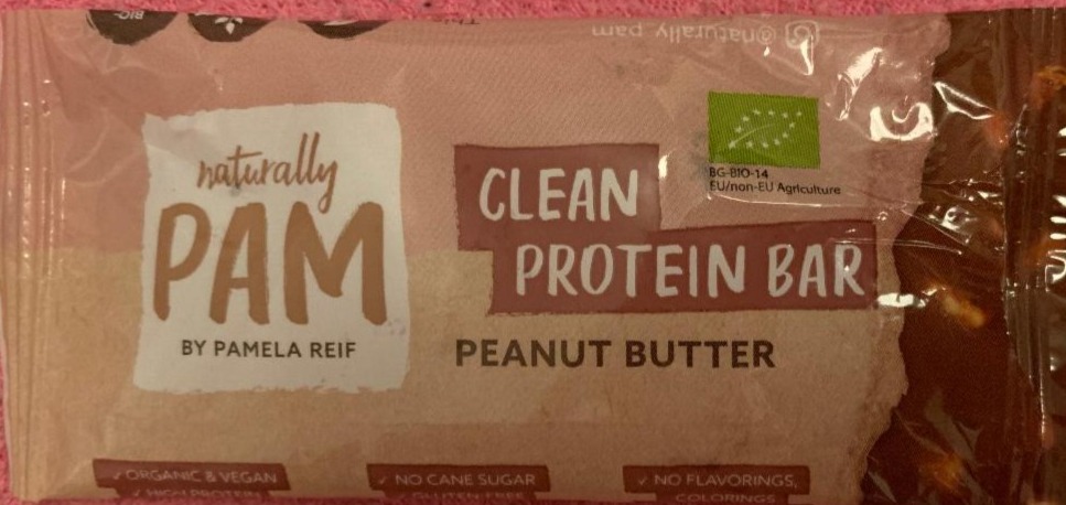 Fotografie - Clean Protein Bar Peanut Butter Naturally Pam