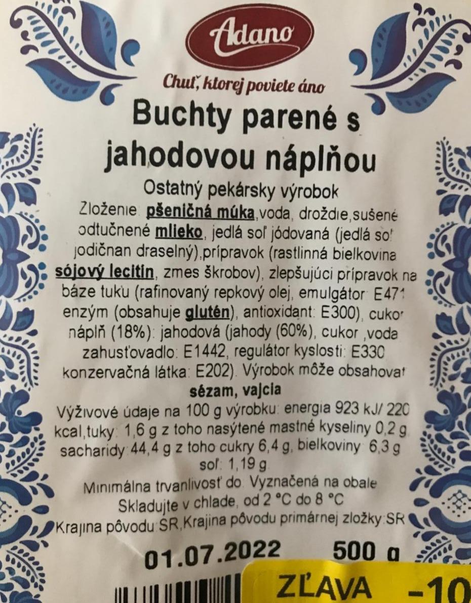 Fotografie - Buchty parené s jahodovou náplňou Adano