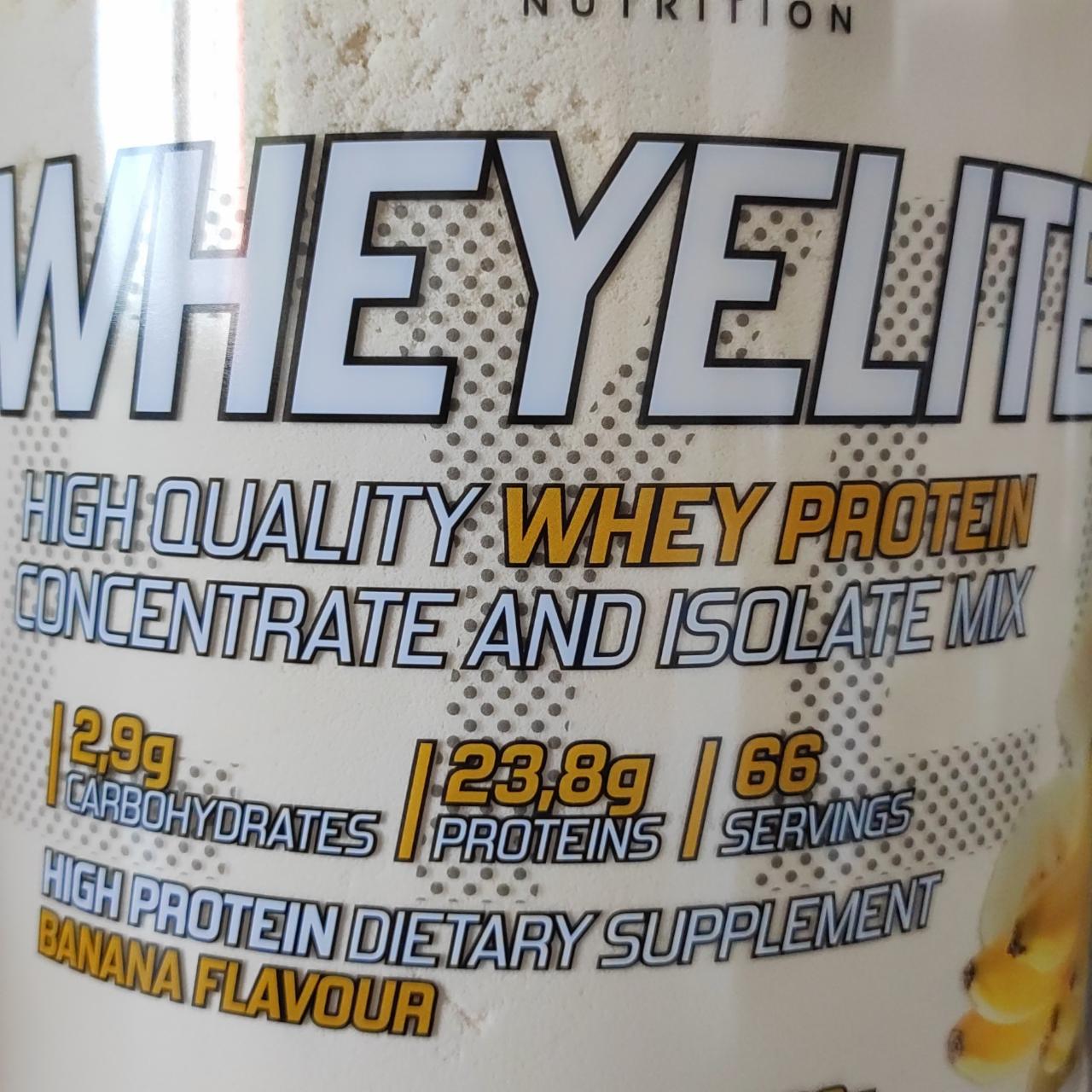 Fotografie - Wheyelite Banana flavour Evolite Nutrition