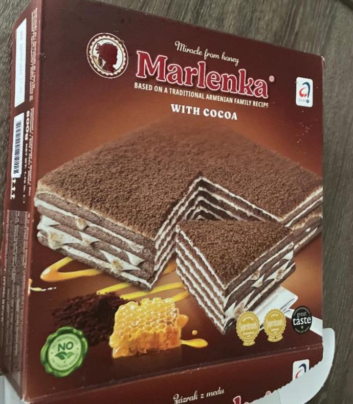 Fotografie - Marlenka with cocoa Medová torta s kakaom