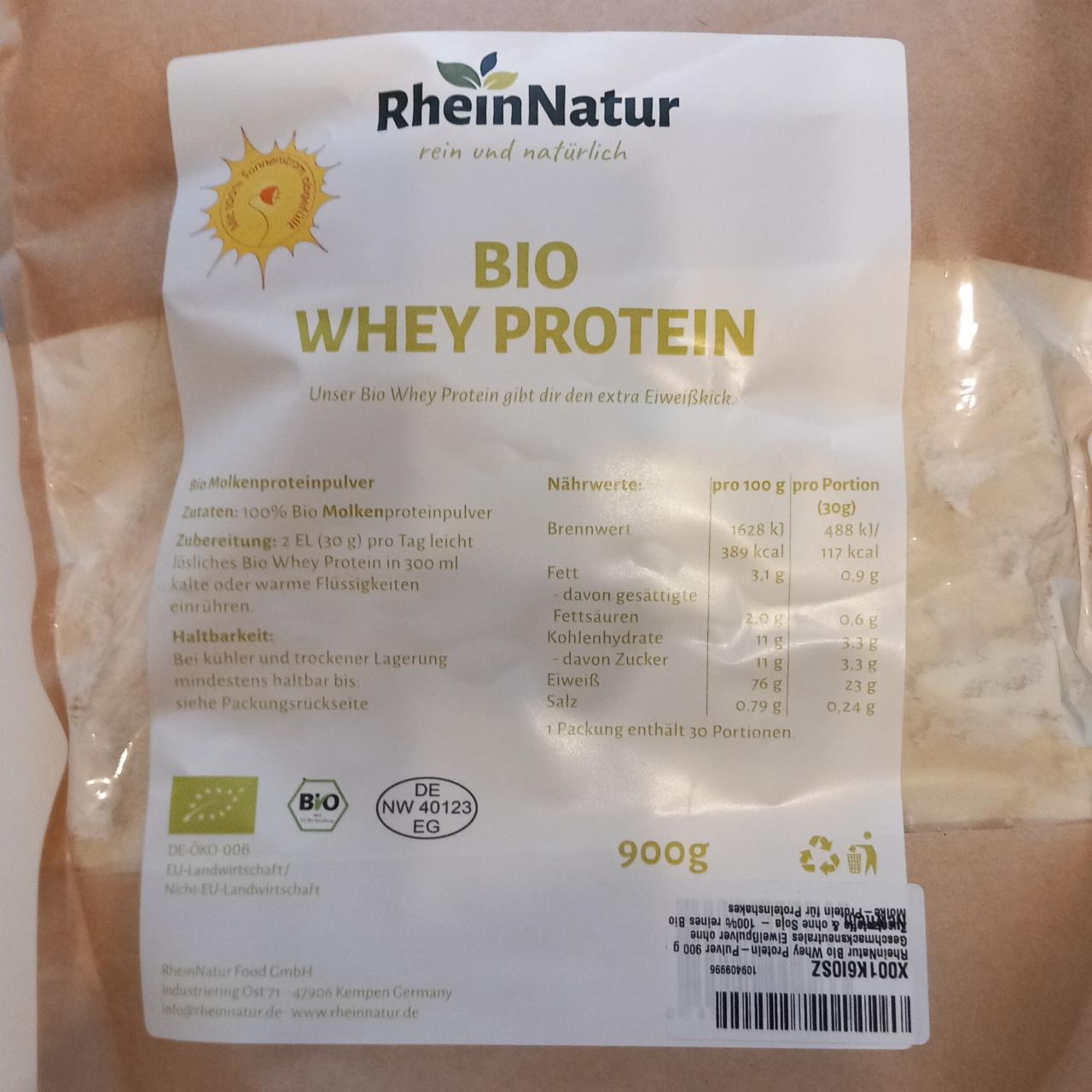 Fotografie - Bio Whey Protein RheinNatur