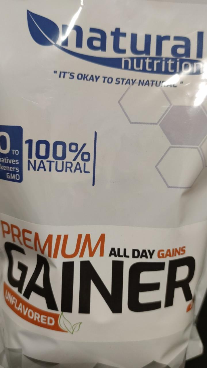 Fotografie - Premium gainer unflavored natural nutrition